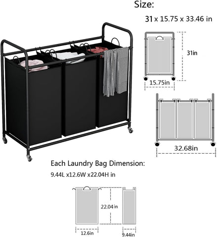 LINZINAR multi-grid design separates laundry and toys.
