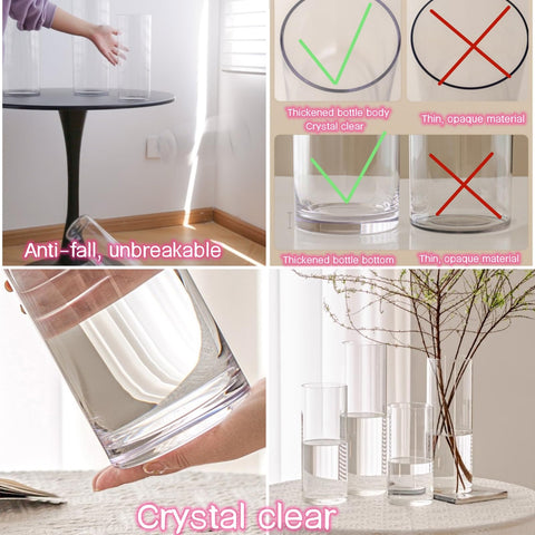 Liotww hydroponic-capable vase for water displays and modern greenery.