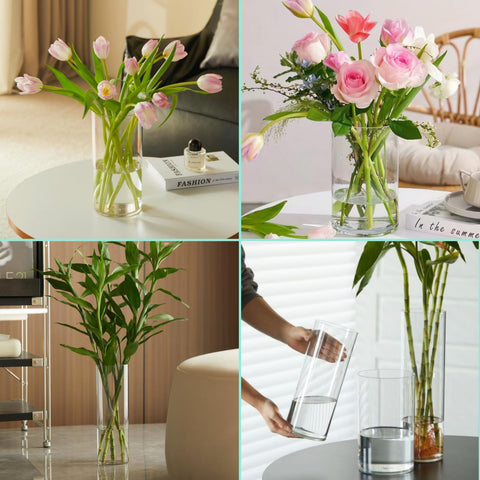 Liotww wedding centerpiece vase complements floral arrangements beautifully.