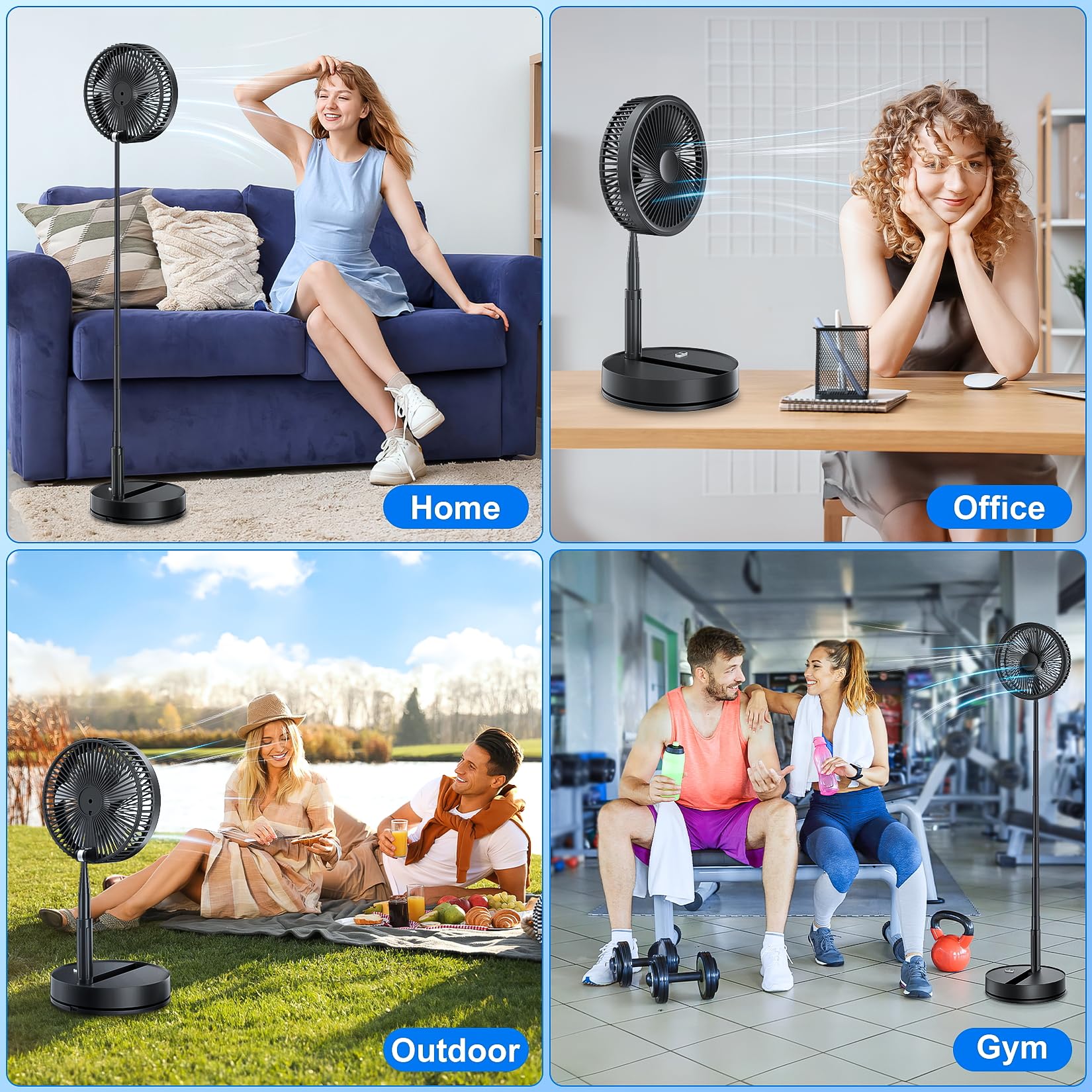 LIPETY travel-friendly fan for camping and trips