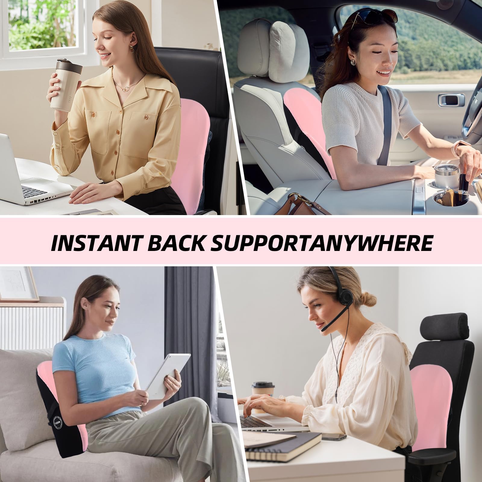 LIQUN pillow with adjustable strap stays securely in place