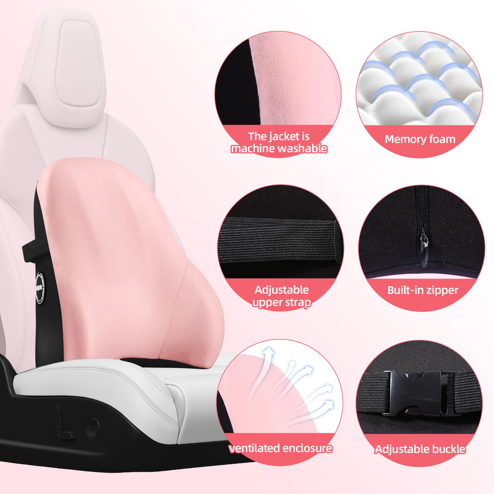 LIQUN waist support pillow ideal for travel and daily seating