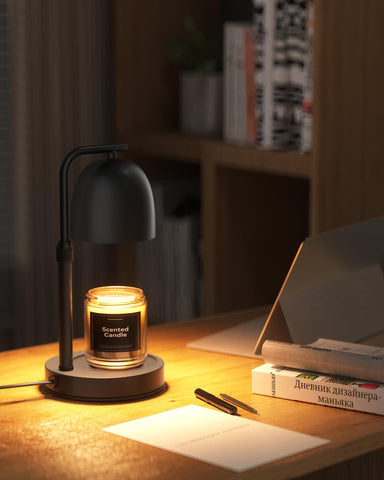 LISUNAR candle warmer lamp dimmable brightness levels for customizable ambiance.