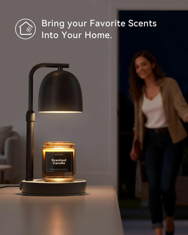 LISUNAR candle warmer lamp timer auto shut-off display for effortless scent control.