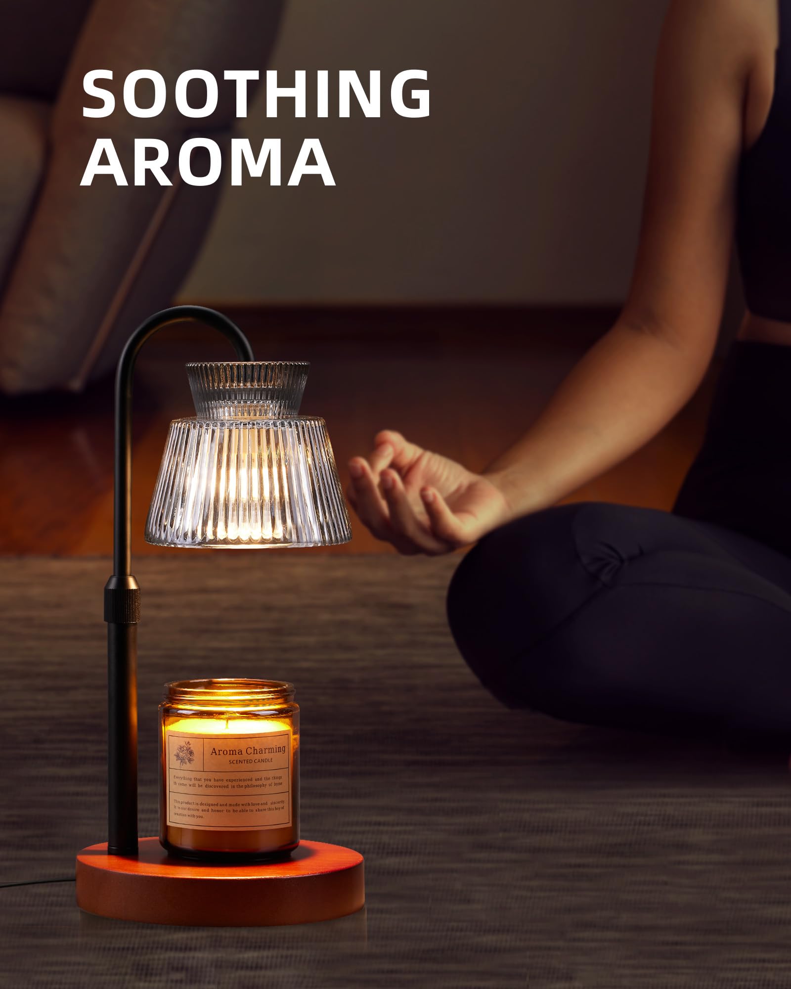 LISUNAR Candle Warmer Lamp timer display helps tailor fragrance sessions
