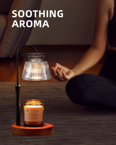 LISUNAR Candle Warmer Lamp timer display helps tailor fragrance sessions