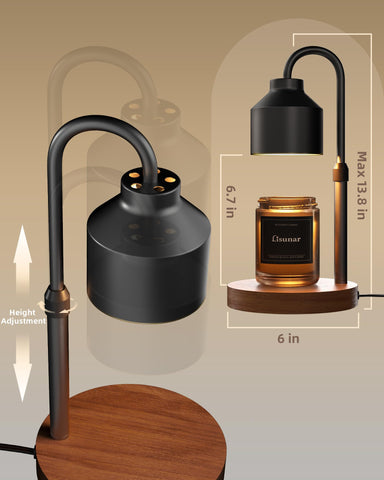 LISUNAR height-adjustable post shows versatile distance for candles up to 6.1 inches.