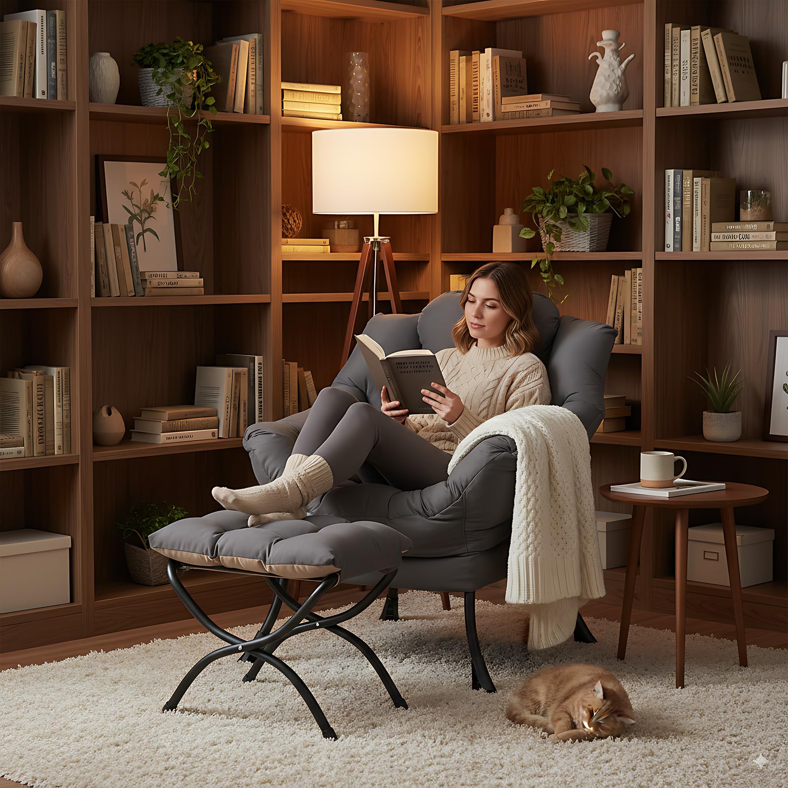 LITA chair in living room setup complements modern decor and cozy vibes