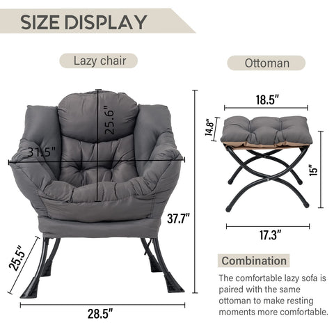 LITA ottoman folded under chair for quick storage in small spaces