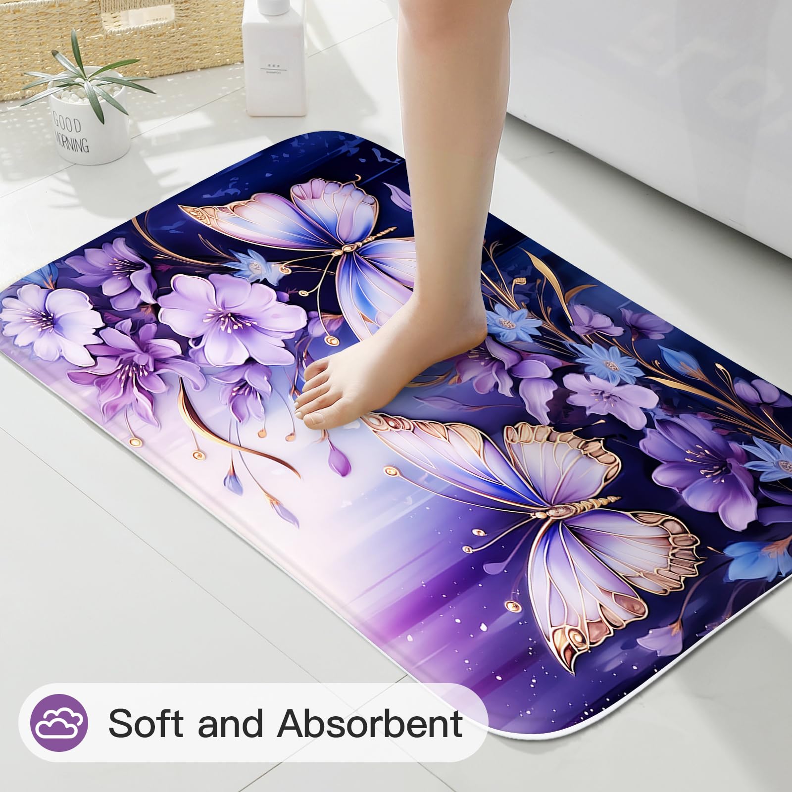 Litabel bath mat close-up highlights plush texture and quick-dry performance