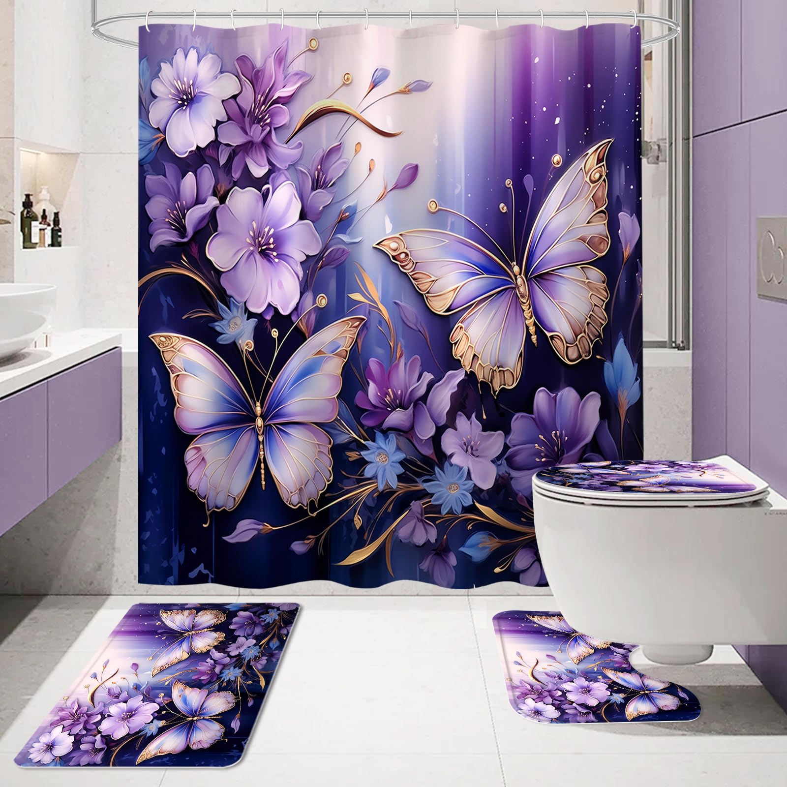 Litabel non-slip bath rug provides secure footing on wet floors