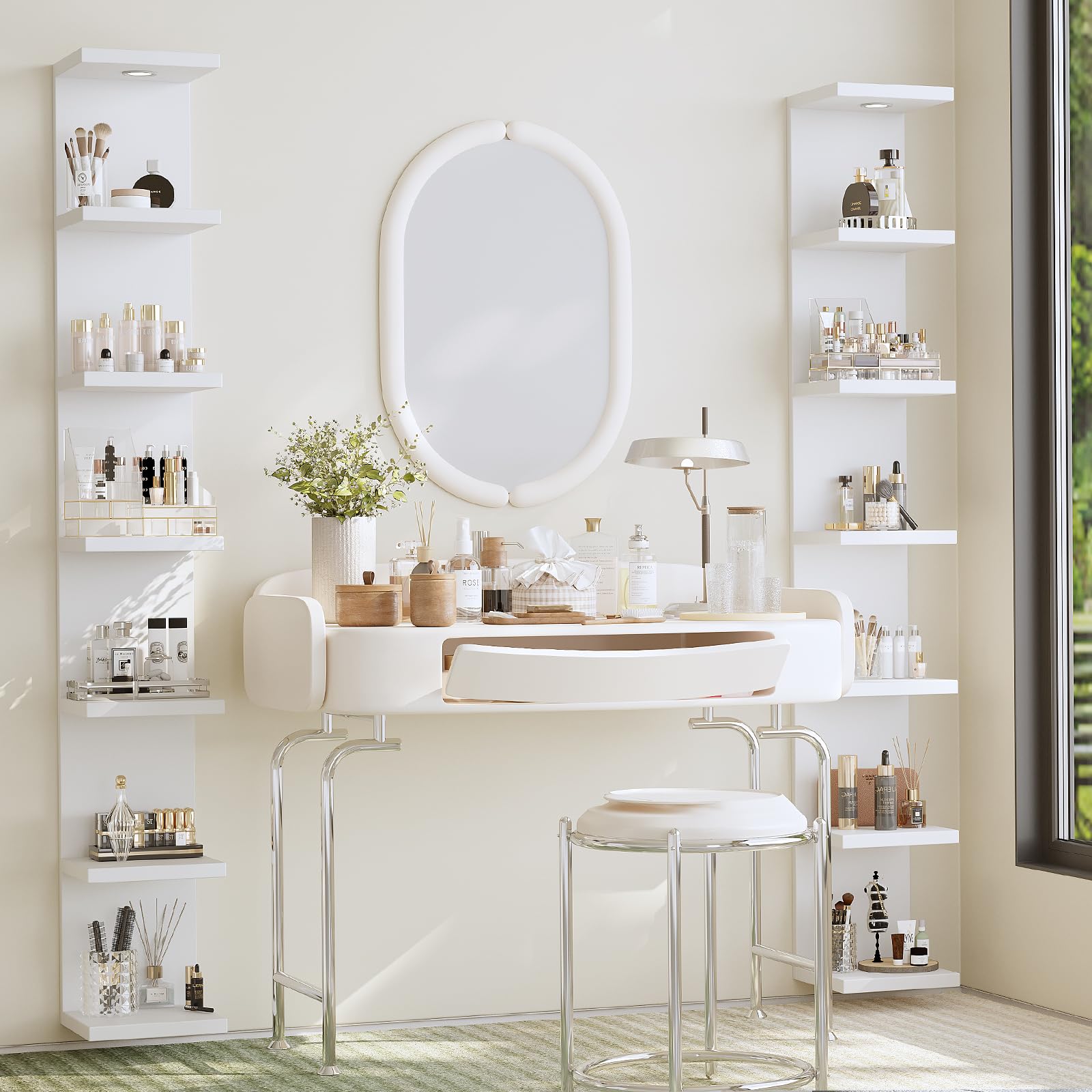 LitaEther dimensions in inches: 9.25 x 9.84 x 76.8 for compact wall display
