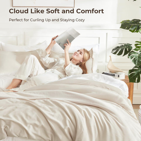 Litanika beige comforter set folded close-up shows plush texture and softness.
