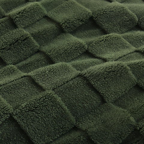 Litanika checkered jacquard pattern enhances bedroom decor and style