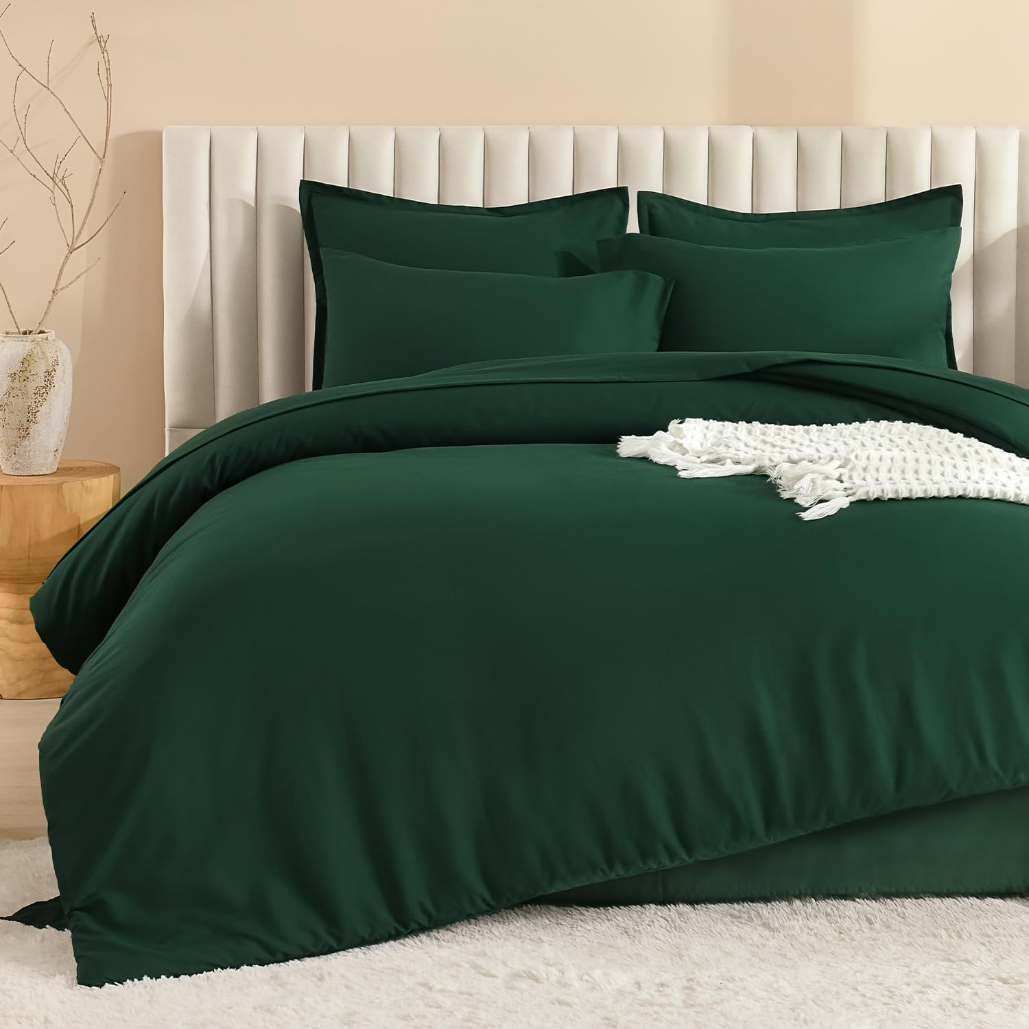Litanika emerald green pillowcases offer soft texture and easy care for your bedding.