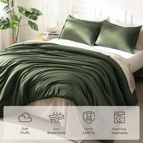 Litanika dark olive green bed setup highlighting vibrant color and cozy vibe.