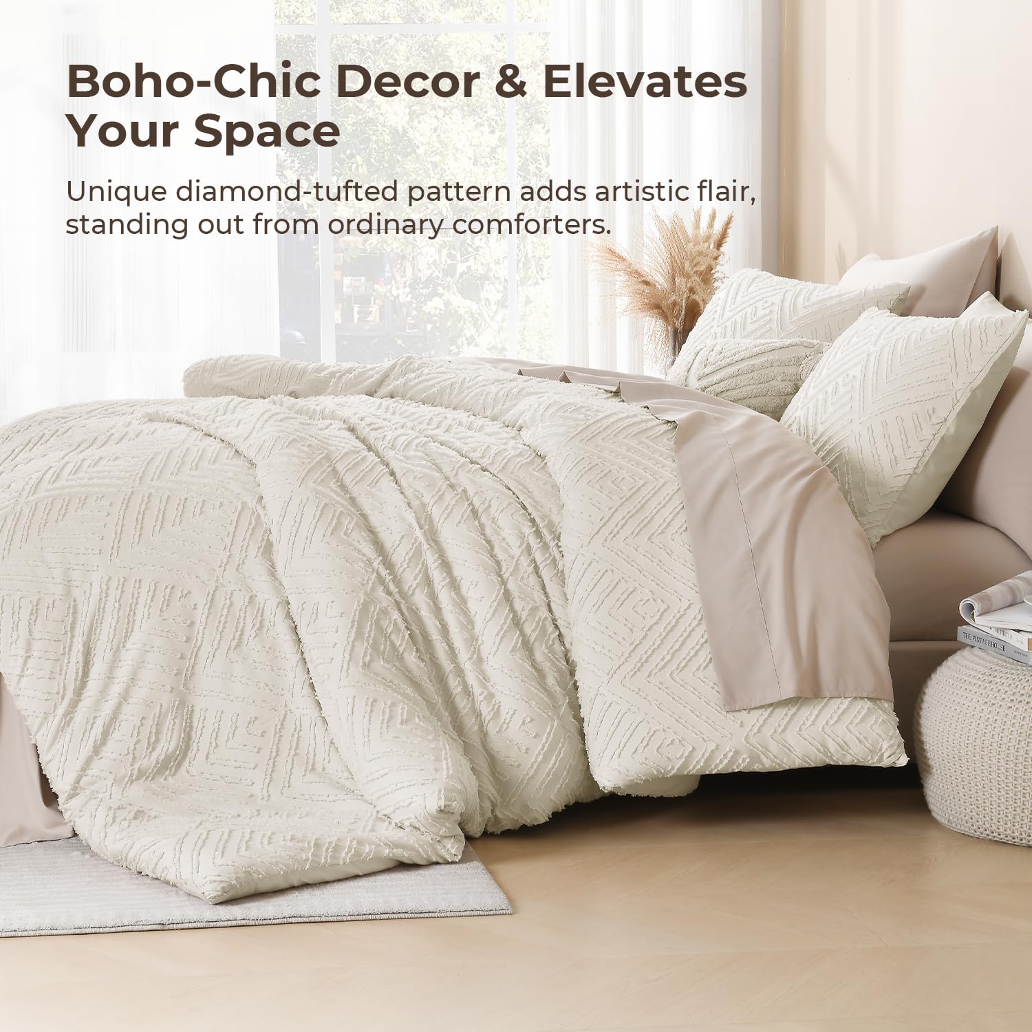 Litanika down-alternative fill provides lightweight fluff without heaviness