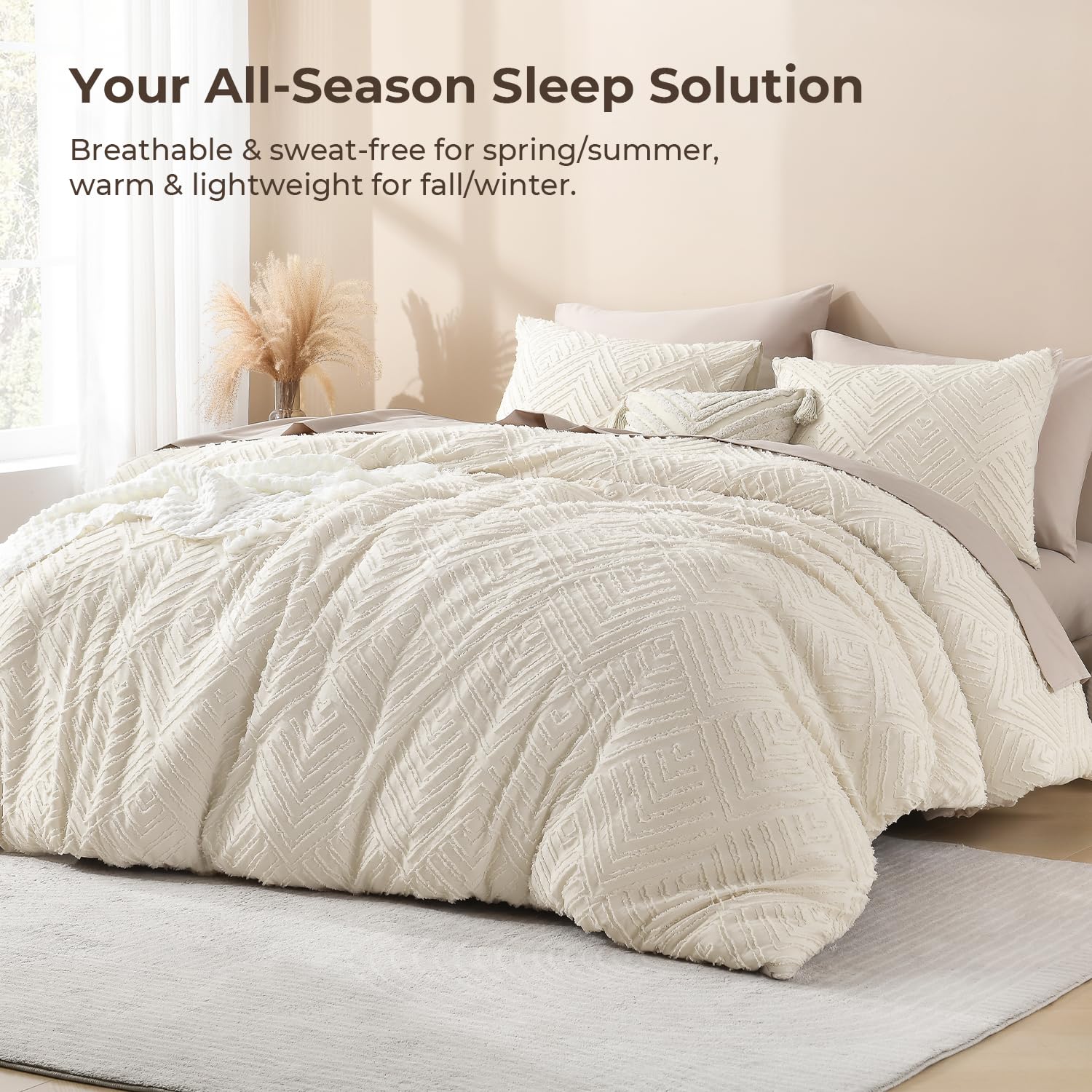 Litanika king size comforter back microfiber fabric for breathable comfort.