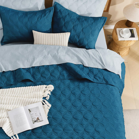 Litanika pillowcases with teal color for cohesive bedroom styling