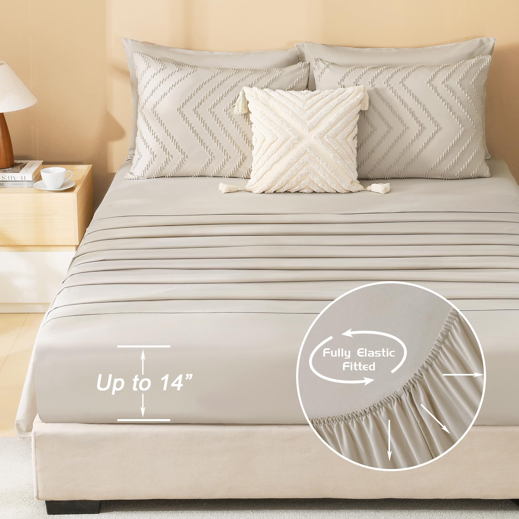 Litanika pillow shams enhance the bed’s finished, cohesive look.