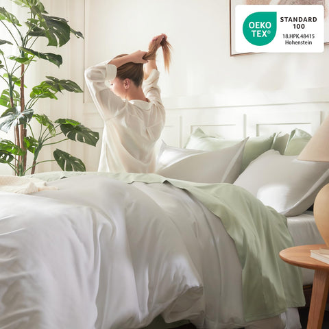 Litanika pillowcases close-up showing smooth fabric ideal for restful sleep.