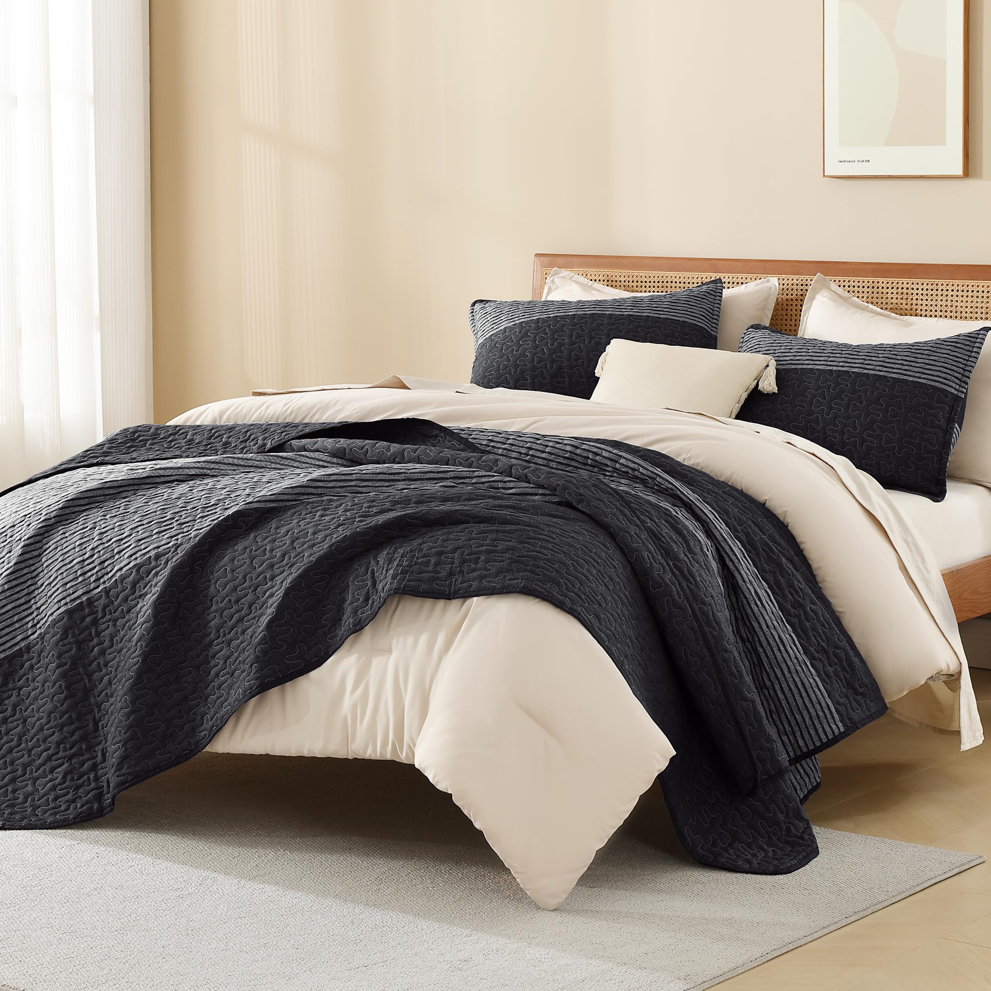 Litanika quilt packaged set image highlights value with 3-piece bundle.