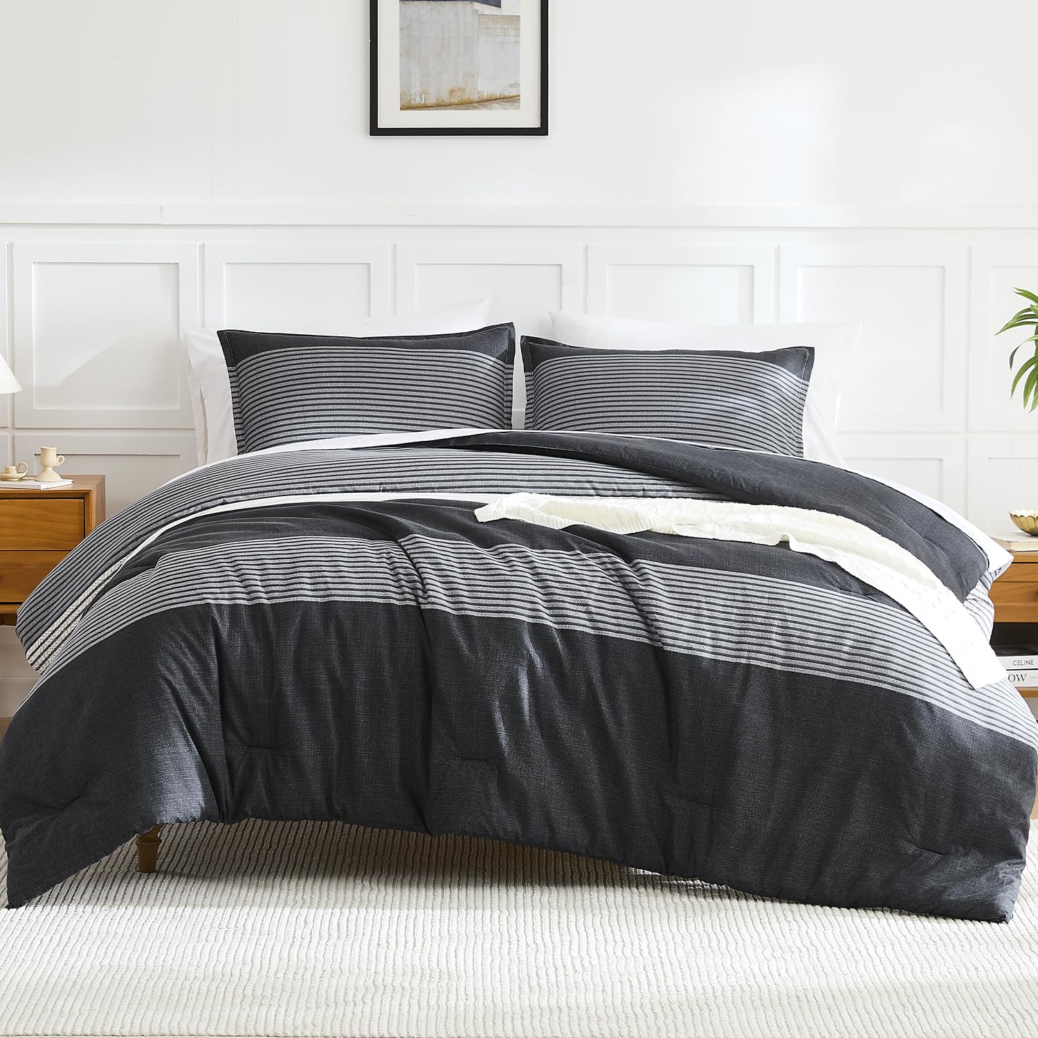 Litanika striped pillowcases 20x26 inches packaged with stripe design