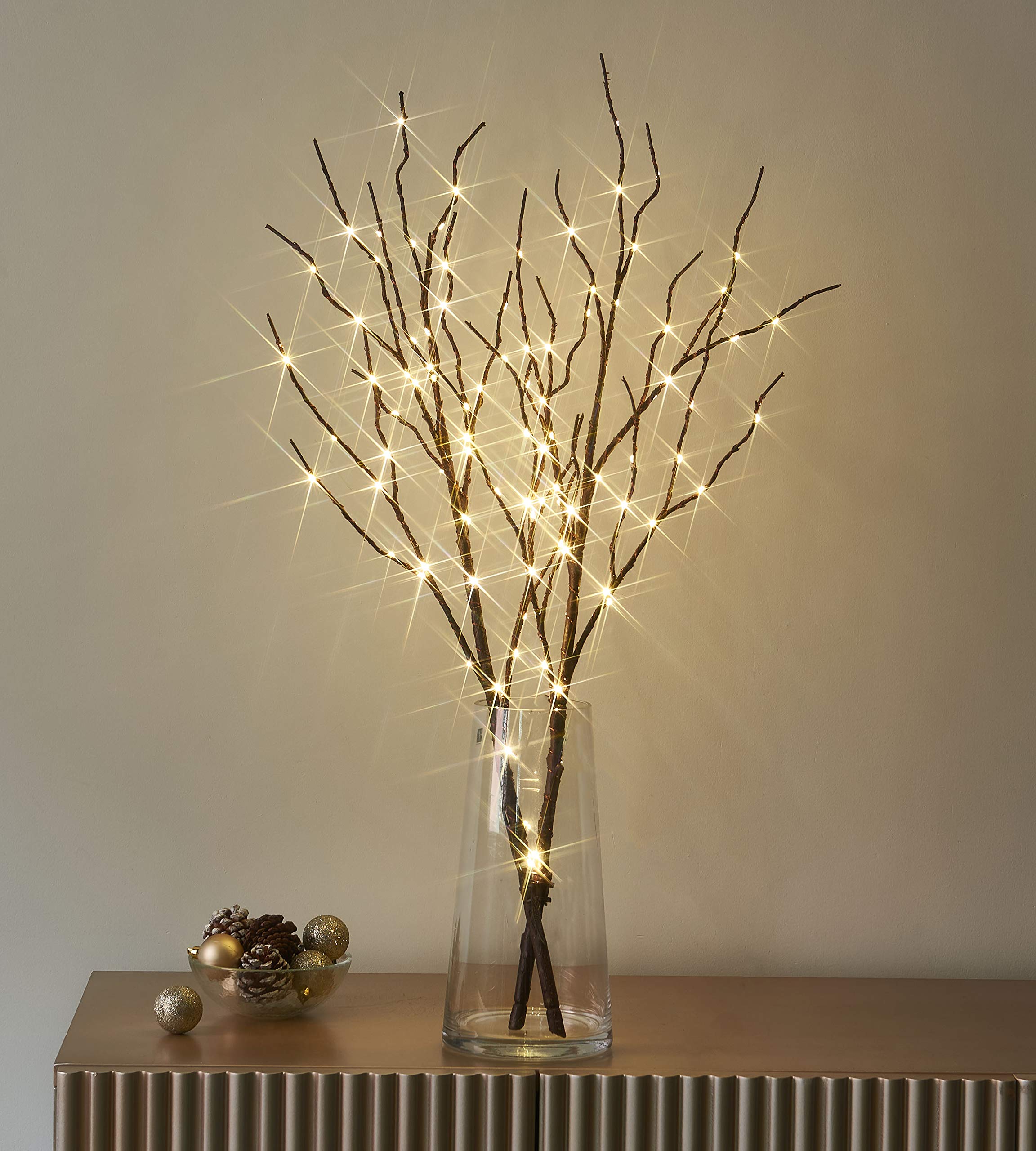 LITBLOOM 32in willow branch with warm LEDs for versatile indoor/outdoor decor