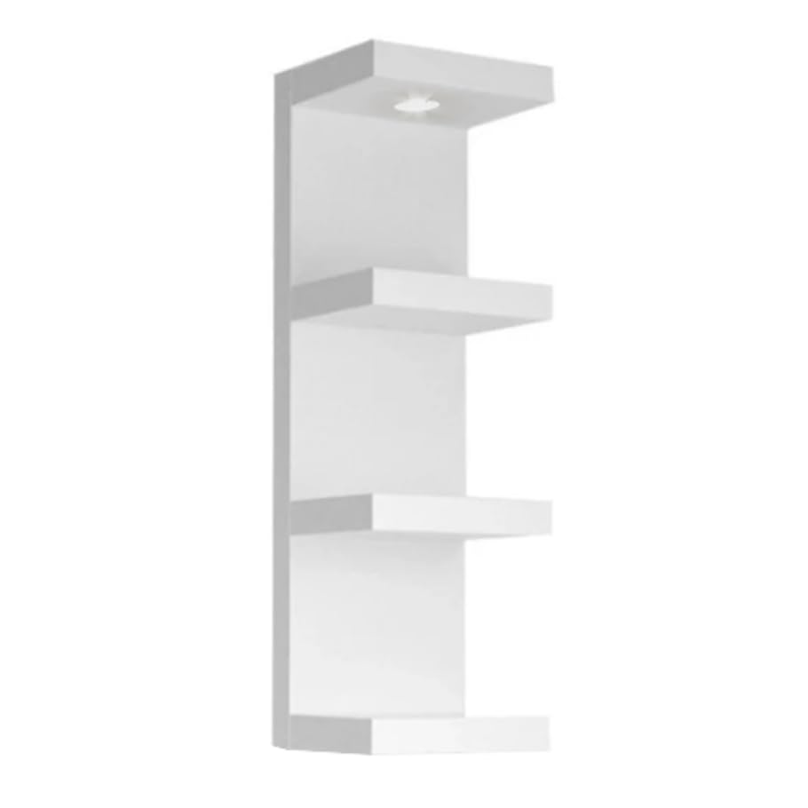 LitaEther 4-tier wall shelf unit displaying keepsakes with a clean white finish