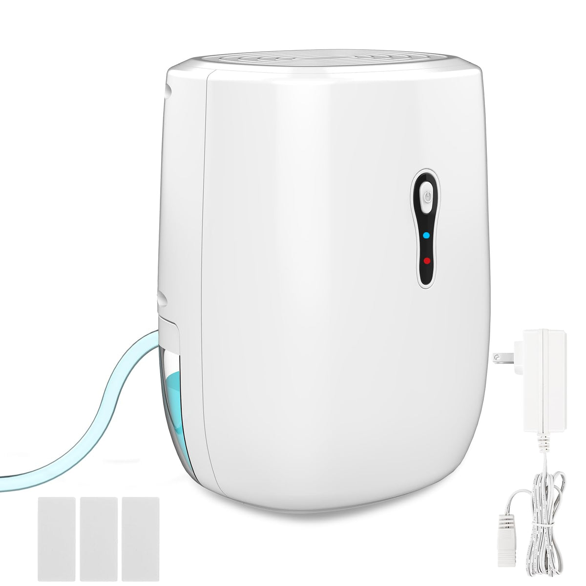 Litever dehumidifier unit with drain hose in a compact space