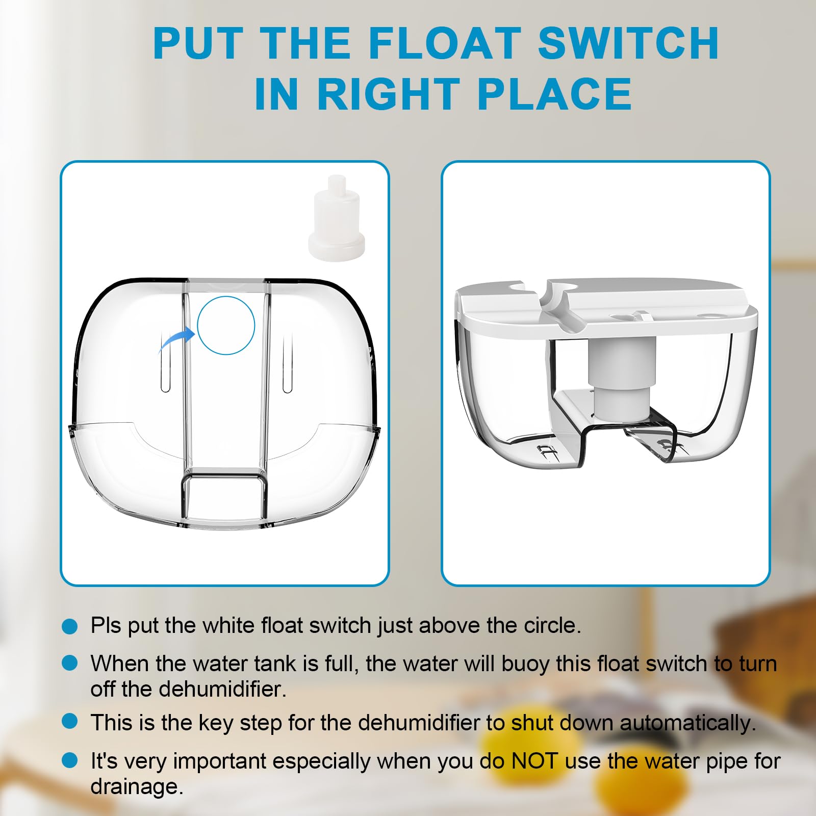 Litever unit with hose clips routing the drain neatly