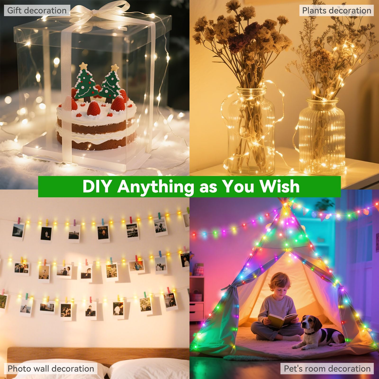 LitHome eight dynamic effects are great for celebrations and seasonal decor.