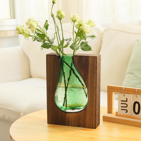 Litivy decorative vase blends rustic charm with modern glass for chic decor.