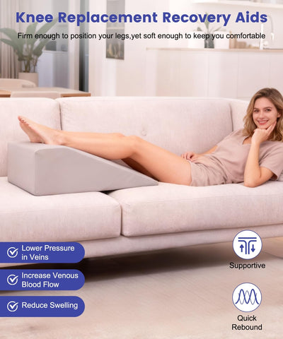 Litluxu knee recovery pillow designed for post-surgery comfort and swelling reduction.
