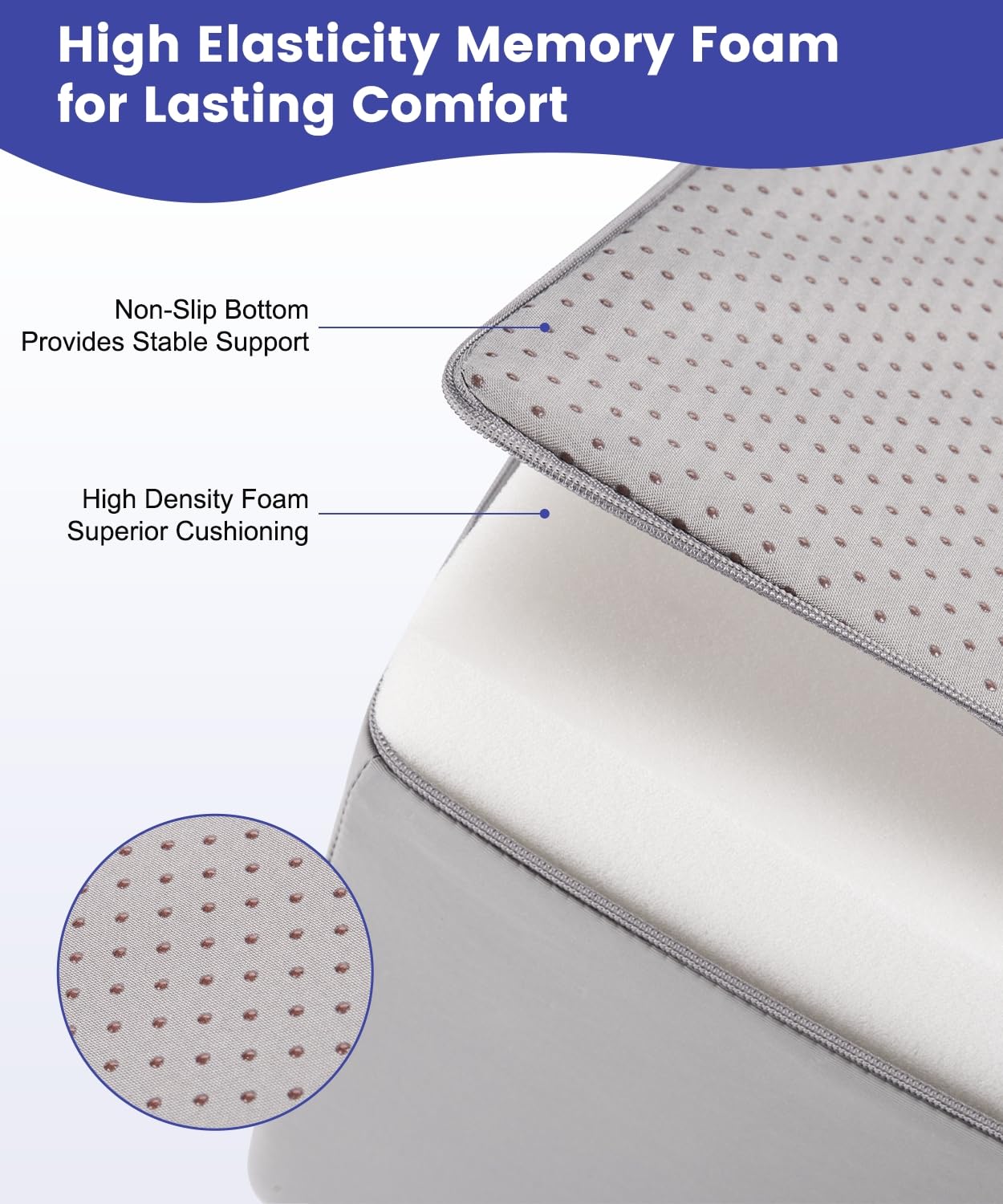 Litluxu U-shaped groove supports leg alignment during recovery.