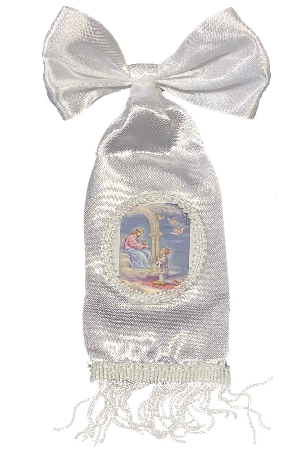 Lito 8 inch arm band with satin ribbon for ceremony day comfort