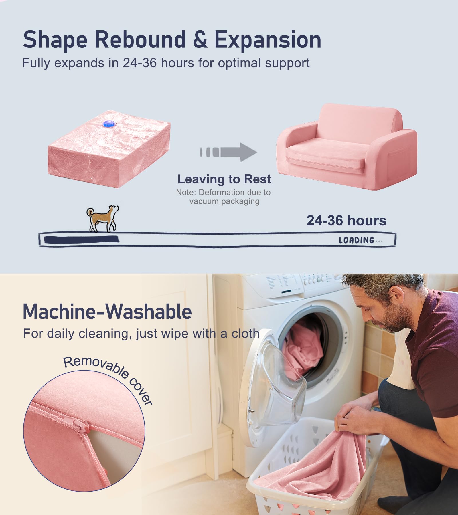 Little Dove side pocket detail for quick toy access