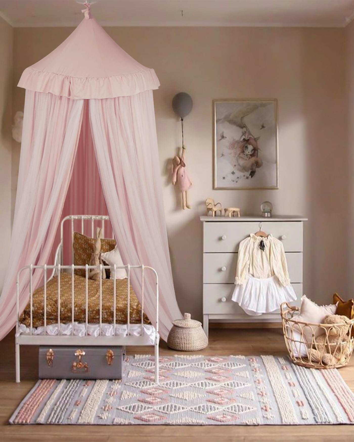 Little Dove breathable bed curtain creates a cozy reading nook