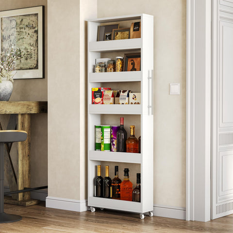 Little Tree cart in kitchen/dining area showcasing portable organization solution