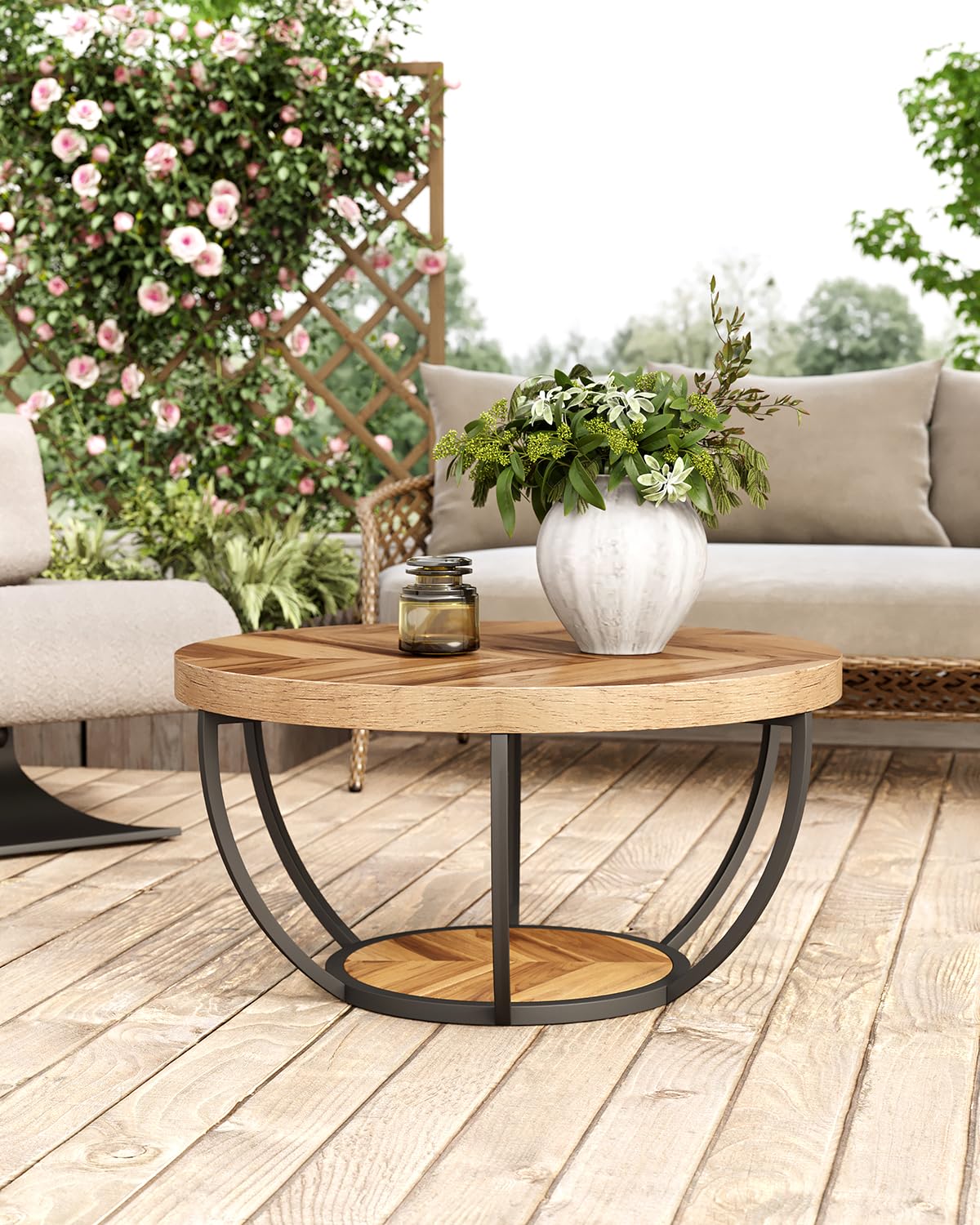 Little Tree wood grain finish adds warm texture to any living space.
