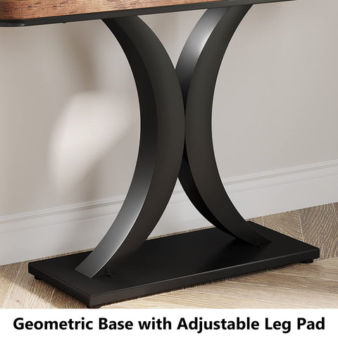 LITTLE TREE wood veneer finish adds warmth against rustic black metal frame