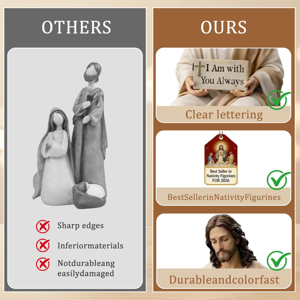 Lityso Jesus resin desk companion on car dashboard for a subtle reminder
