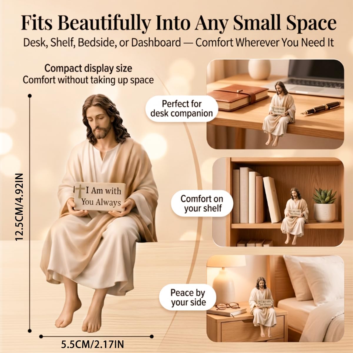 Lityso Jesus resin desk companion packaging ready as a gift