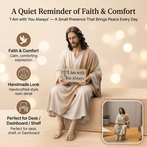Lityso Jesus resin desk companion sign closeup showing hand engraving