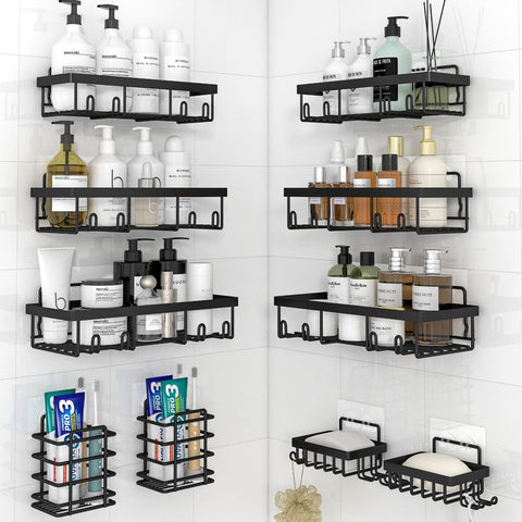 Liuoud 10-pack shower caddy inside shower keeps bath items organized and accessible
