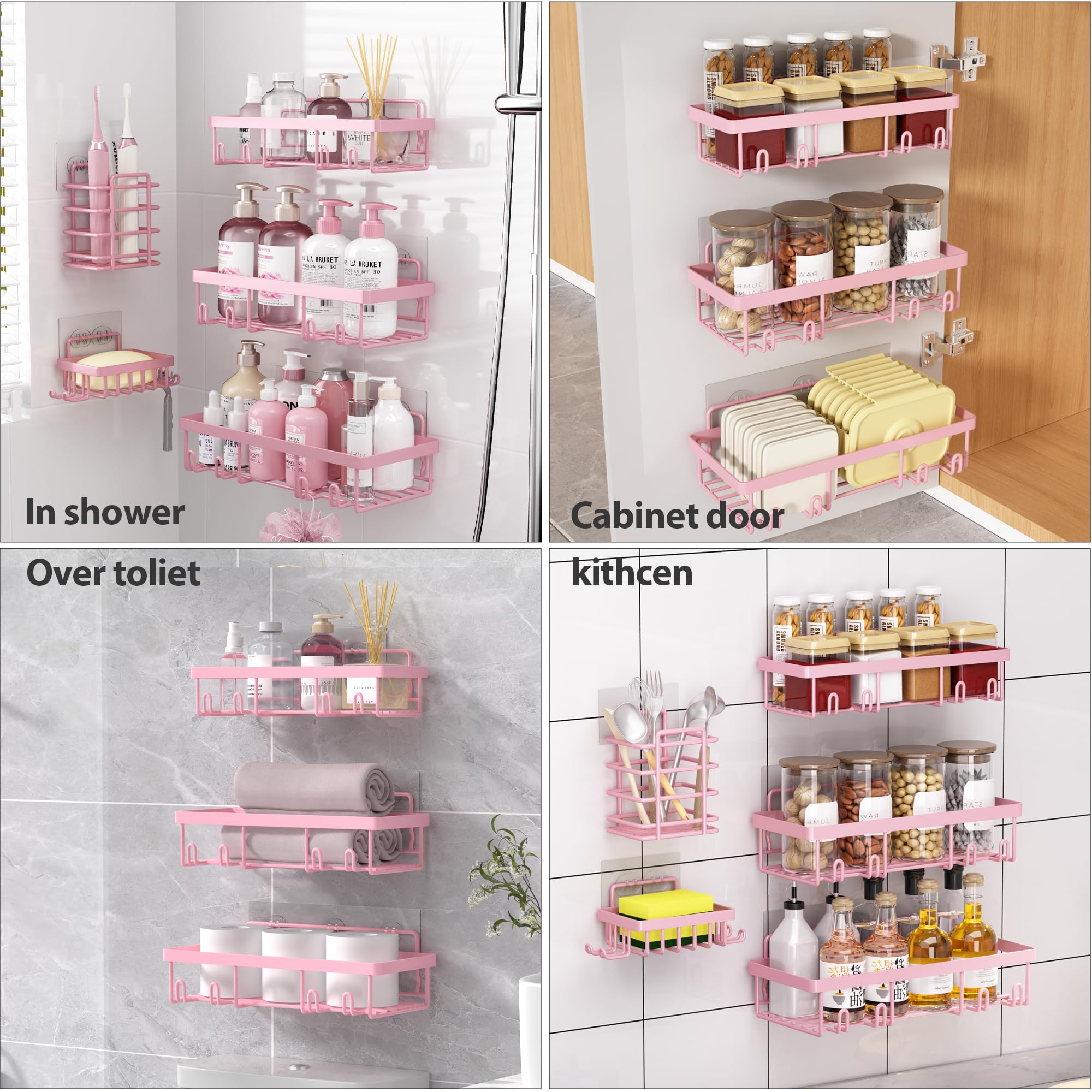Liuoud bathroom organization setup demonstrates clutter-free shower storage