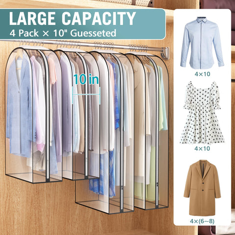 Liuoud 10-inch gusset bag adds extra space for coats and long garments.