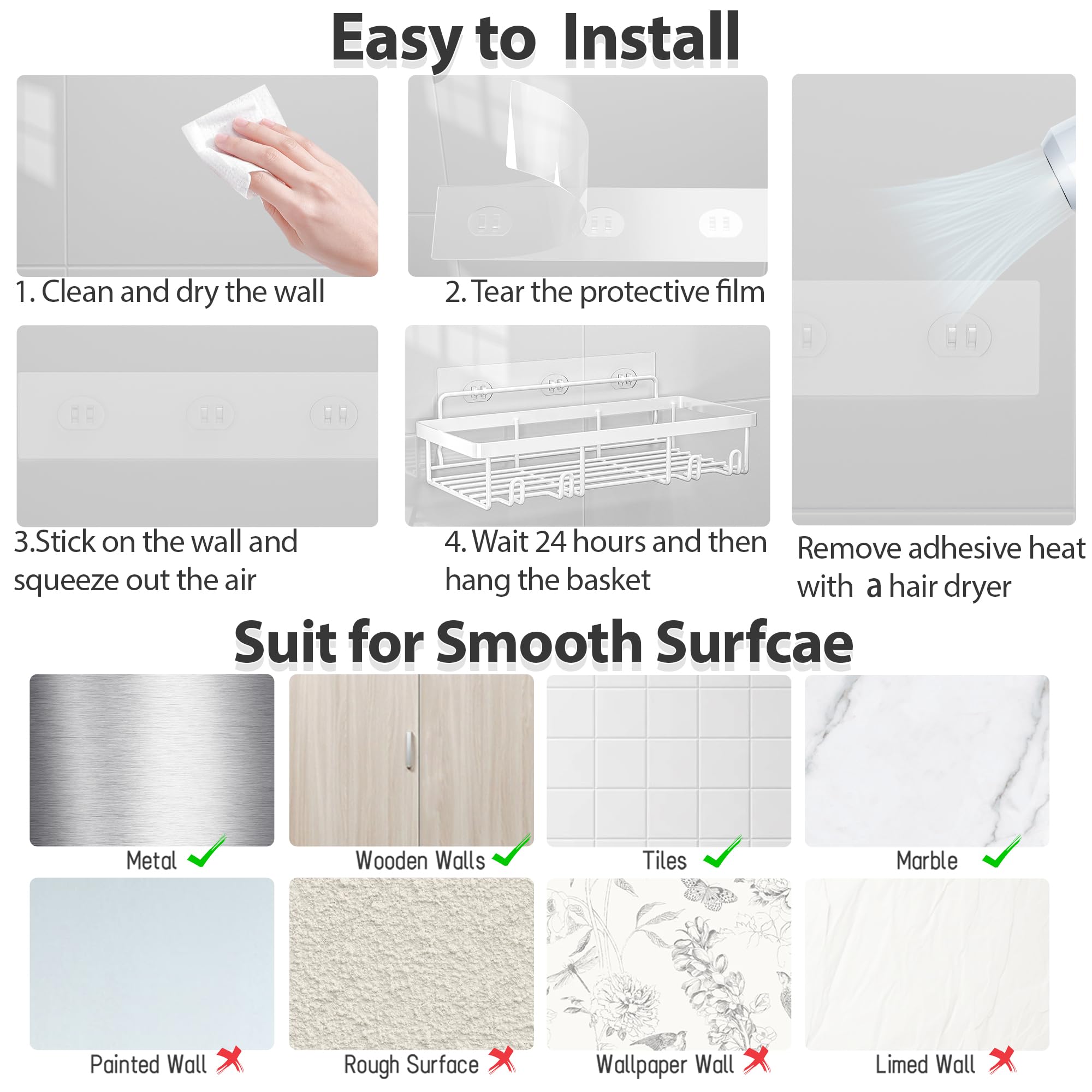 Liuoud rustproof stainless steel construction resists corrosion in humid bathrooms