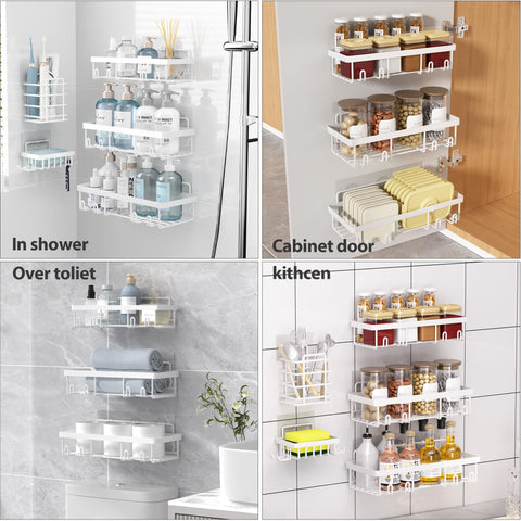 Liuoud white finish blends with most bathroom decor