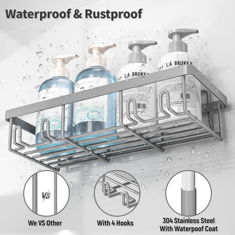 Stainless steel rustproof texture highlights durability in humid bathrooms.